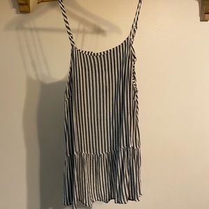 Ruffle Tank Top w/stripes